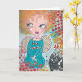 Geen Peeking-Wenskaart Kaart (Gele Bloem)