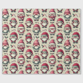 Geen Peking Geïllustreerde Gnome Kerstcadeau Wrap Cadeaupapier (Vlak)