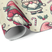 Geen Peking Geïllustreerde Gnome Kerstcadeau Wrap Cadeaupapier (Rol Hoek)