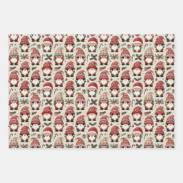 Geen Peking Geïllustreerde Gnome Kerstvakantie Inpakpapier Vel