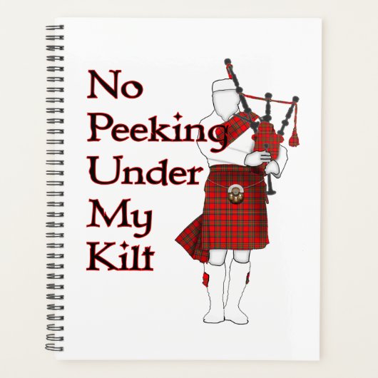 Geen peking onder mijn kilt Funny Scottish Planner (Voorkant)