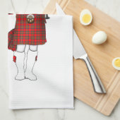 Geen peking onder mijn kilt Funny Scottish Theedoek (Quarter Fold)