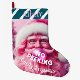 Geen Peking Pink Bubble Gum Santa | Aangepaste naa Grote Kerstsok