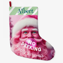 Geen Peking Pink Bubble Gum Santa | Aangepaste naa Grote Kerstsok