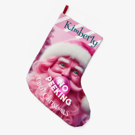 Geen Peking Pink Bubble Gum Santa | Aangepaste naa Grote Kerstsok