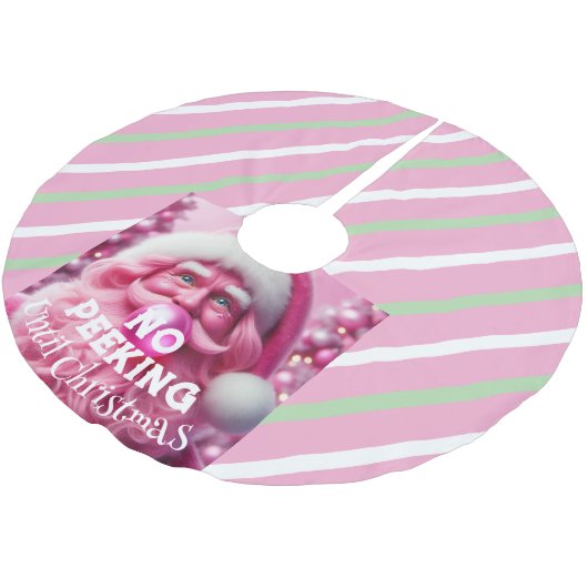 Geen Peking Roze en munt Bubble Gum Santa Kerstboom Rok (Gekanteld)