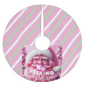 Geen Peking Roze en munt Bubble Gum Santa Kerstboom Rok (Voorkant)