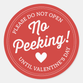 Geen Peking. Valentijnsdag Stickers