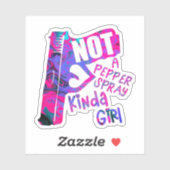 Geen peper spray soort meisje sticker (Vel)