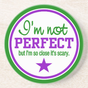 GEEN PERFECT onderzetter - groen / paars