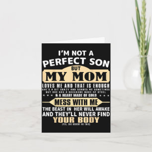 Geen perfecte zoon maar mama houdt van moederdag m kaart
