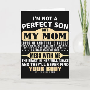 Geen perfecte zoon maar mama houdt van moederdag m kaart