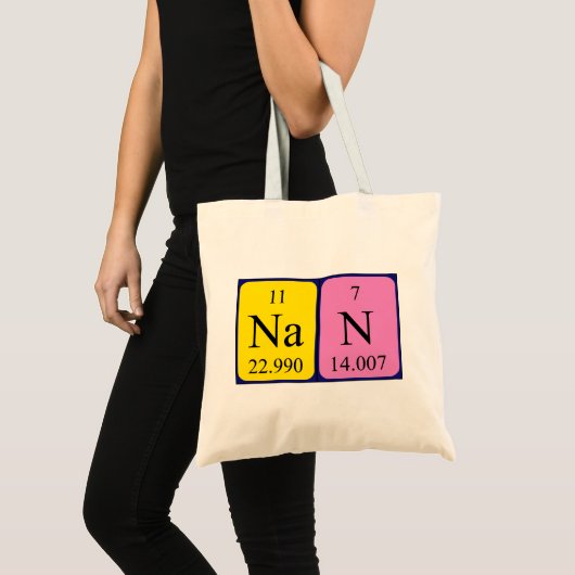 Geen periodieke lijstnaam canvas tas (Voorkant (product))