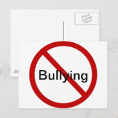 Geen pesten briefkaart (Voorkant / Achterkant)