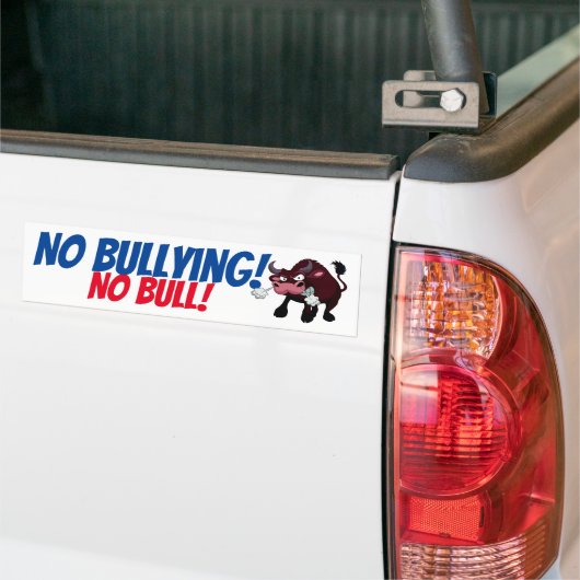 Geen pesten! GEEN BULL! Bus Stap Sign. Bumpersticker (Op Truck)