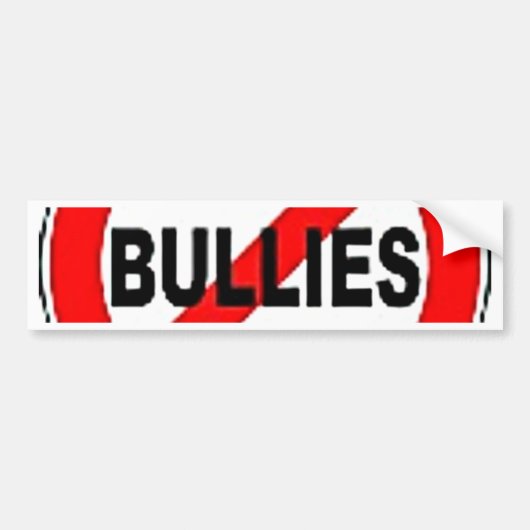 geen pesterijen bumpersticker (Voorkant)