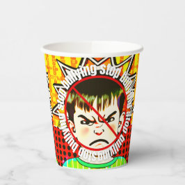 Geen pesterijen papieren bekers