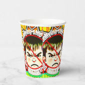 Geen pesterijen papieren bekers (Rechts)