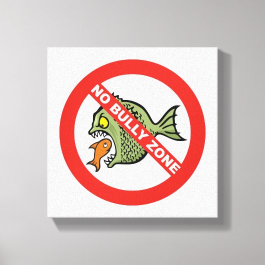 Geen Pesterzone Canvas Afdruk (Voorkant)