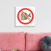 Geen Pesterzone Canvas Afdruk (Insitu (Woonkamer))