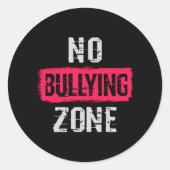 Geen pesterzone ronde sticker (Voorkant)