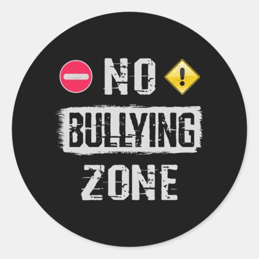 Geen pesterzone ronde sticker (Voorkant)