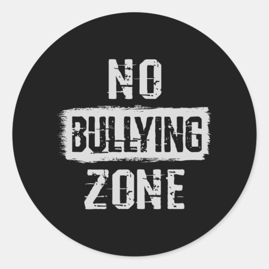 Geen pesterzone ronde sticker (Voorkant)