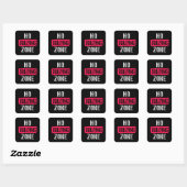 Geen pesterzone vierkante sticker (Vel)