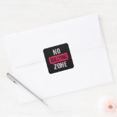 Geen pesterzone vierkante sticker (Envelop)