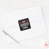 Geen pesterzone vierkante sticker (Envelop)