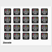 Geen pesterzone vierkante sticker (Vel)
