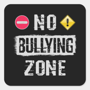 Geen pesterzone vierkante sticker