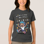 Geen Pet 5e graad was volledig Skibidi Tri-Blend Shirt (Voorkant)