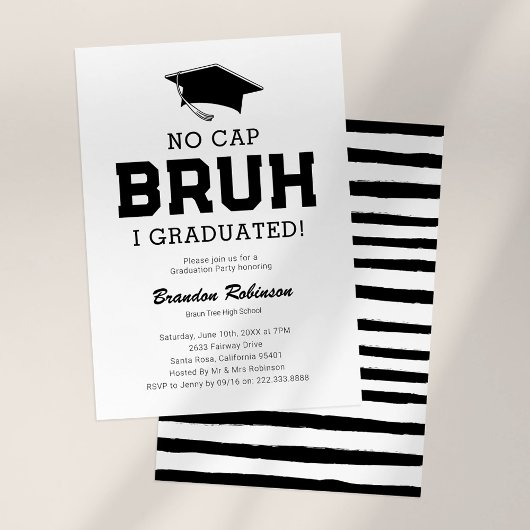 Geen Pet Bruh Graduation Party Kaart
