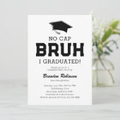 Geen Pet Bruh Graduation Party Kaart (Staand voorkant)