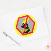 GEEN PET DOG RONDE STICKER (Envelop)