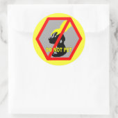 GEEN PET DOG RONDE STICKER (Tas)