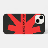 Geen Pet Zone Vetgedrukte rode Art Print iPhone Hoesje (Achterkant horizontaal)