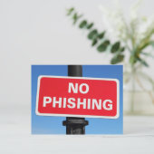 Geen phishingteken briefkaart (Staand voorkant)