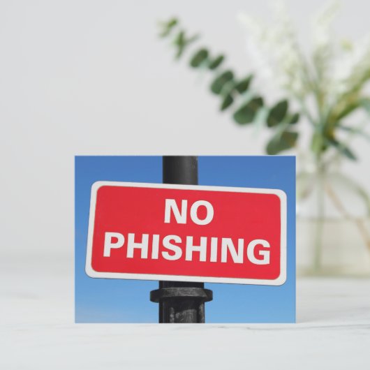 Geen phishingteken briefkaart (Staand voorkant)