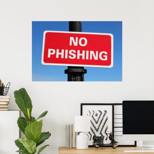 Geen phishingteken poster (Thuiskantoor)