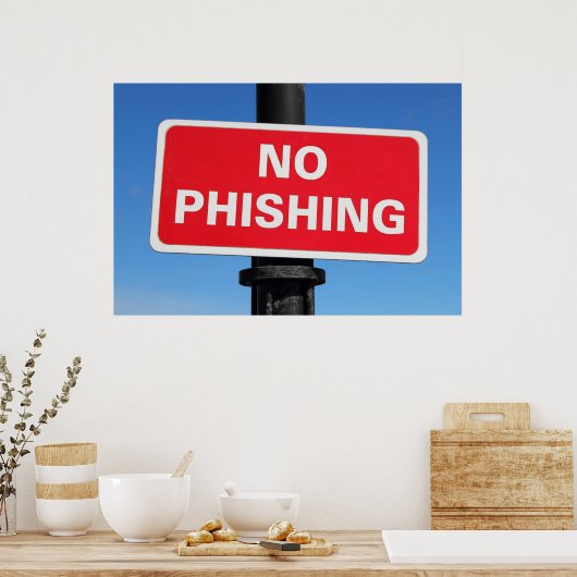 Geen phishingteken poster (Keuken)