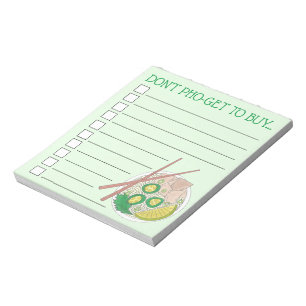 Geen Pho-Get (Vergeet) Vietnamese Food to Do List Notitieblok