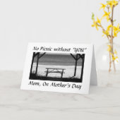 GEEN PICKNICK ZONDER MAMA OP MOEDERDAG KAART (Gele Bloem)