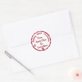 Geen pieken tot kerstcadeau ronde sticker (Envelop)