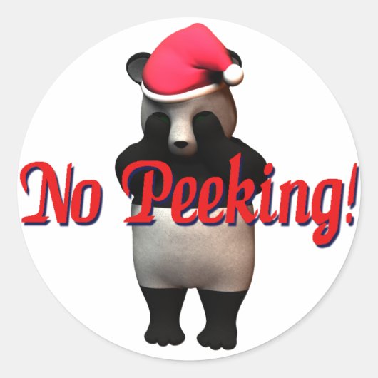 Geen piekend Panda Beer! Sticker (Voorkant)