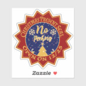 Geen piepen openen tot Kerstmis één Rood Sticker (Vel)