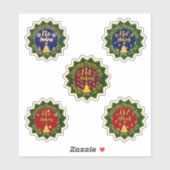 Geen piepspieken openen tot de kerstgroene kleur sticker (Vel)