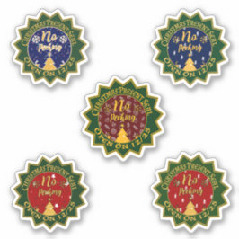 Geen piepspieken openen tot de kerstgroene kleur sticker