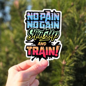 Geen pijn Geen Gain Gym Motivatie - Workout Fitnes Sticker